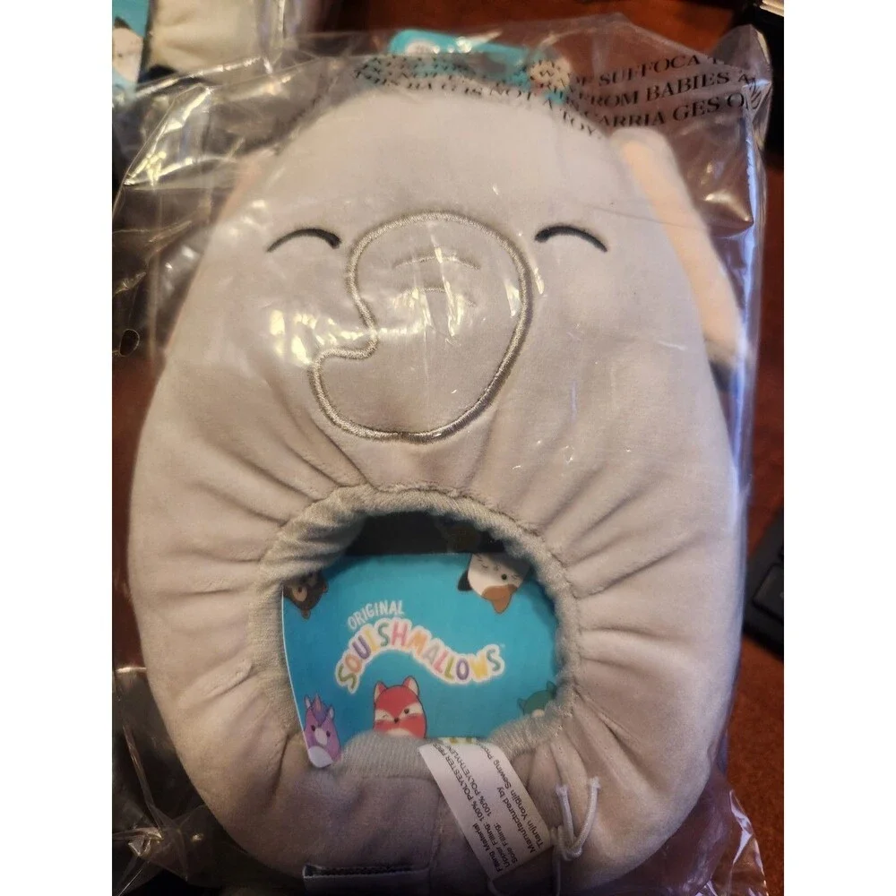 Squishmallow Slippers Mila the Gray Elephant Kids Size 2/3 Shoes NWT